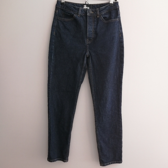 The Kooples Slim Fit Straight Leg Jeans High Rise Dark Wash 27 - Picture 2 of 16